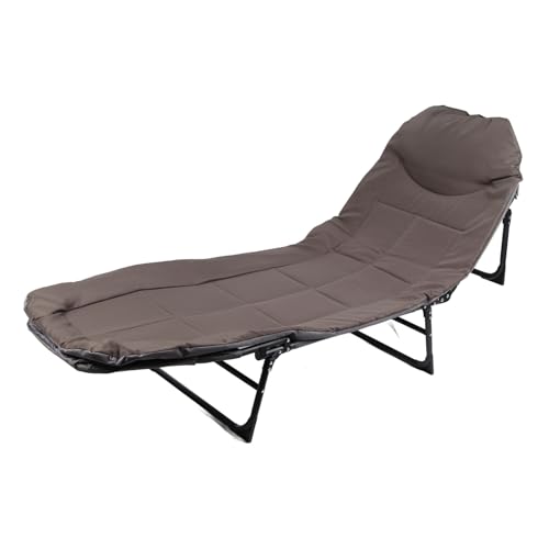 ZJchao Klappbares Camping -Kinderbett, Tragbares Campingbett, Dreifaches Klappdesign mit Robuster Legierungstahlrahmenverstellbares Rückenlehne für den Outdoor -Strandschwimmen Im von ZJchao