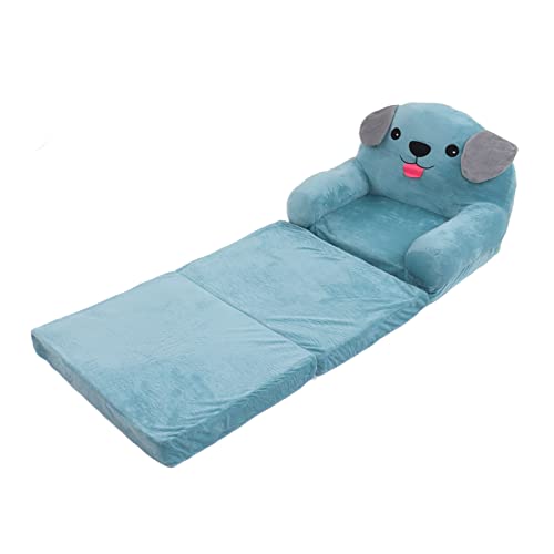 ZJchao Kleinkind Couch, Niedliche Cartoon, das Kleines Sofa Bett Blaues Welpe Sofa Dual -Gebrauch Kindersitz Kleinkind Couch Kinderstuhl Zum Lesen, Entspannen, Spielen oder Schlafen Herausklappte (2 von ZJchao