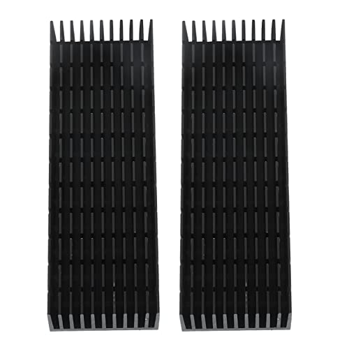 ZJchao Kühlkörper, Kupfer Kühlkörper 120 X 40 X 20 Mm Elektronischer Heizkörper 2pcs Kühlflossen Aluminium Stromstrahlheizungsheizungskit Aluminium Wärme für Elektronikscheibe -Bretter Geschlitzt von ZJchao
