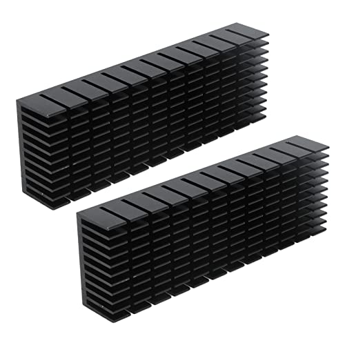 ZJchao Kühlkörper, Kupfer Kühlkörper 120 X 40 X 20 Mm Elektronischer Heizkörper 2pcs Kühlflossen Aluminium Stromstrahlheizungsheizungskit Aluminium Wärme für Elektronikscheibe -Bretter Geschlitzt von ZJchao