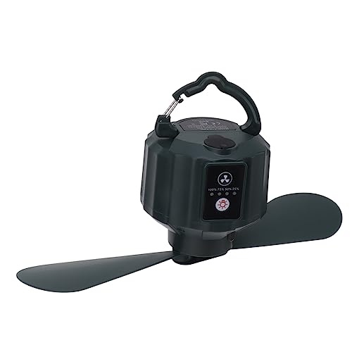 ZJchao LED -Fernbedienungs -Deckenlüfter, USB -wiederaufladbare Tragbare Hängende Lüfter mit Hellem LED -Licht für Campingreisen nach Hause Küche von ZJchao