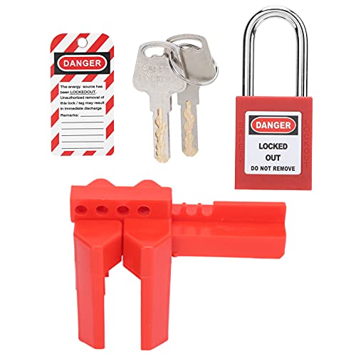 ZJchao Lockout -Tagout -Sperrkit, 0,5 ‑2,5in Anwendbarer Rohrdurchmesser mit Vorhängeschloss Warnschild Lockout Tagout Kit Out Kits Electrical for Industrial Einstellbar von ZJchao