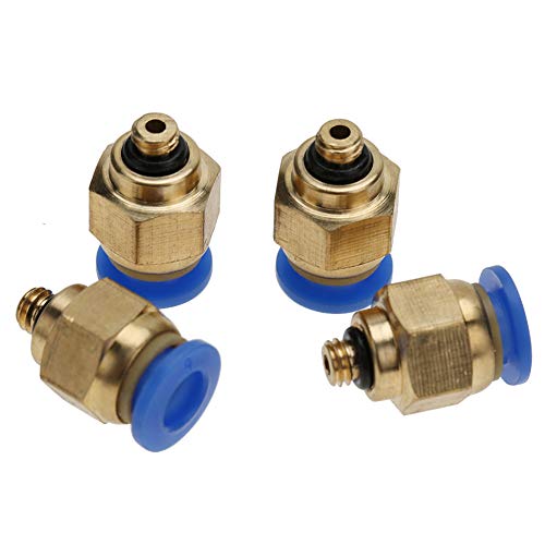 ZJchao Luftleitungsanschlüsse Luftrohr Pneumatische Armaturen Luftschlaucharmaturen 4 Mm Männlicher Gewinde Gerade Drücken Im Stecker für die Verbindung (PC4-M5 20pc) von ZJchao