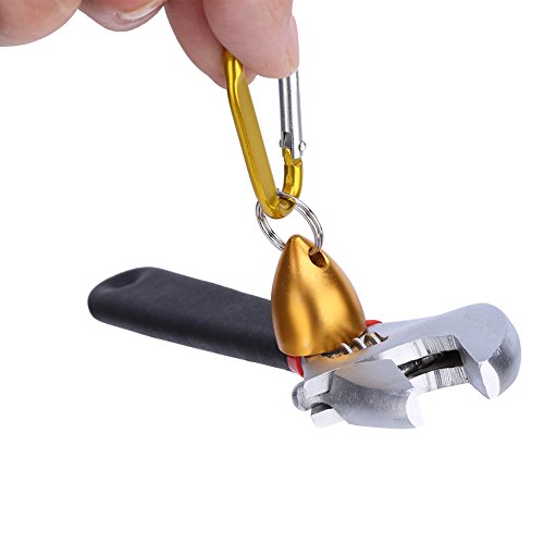 ZJchao Magnetische Netzabgabe Halter Fliegenfischerei Net -Freisetzungs - mit 2 Carabiners Aluminiumlegierung Hängenden Schnallen Starker Magnet für Landungsnetze (Golden) von ZJchao