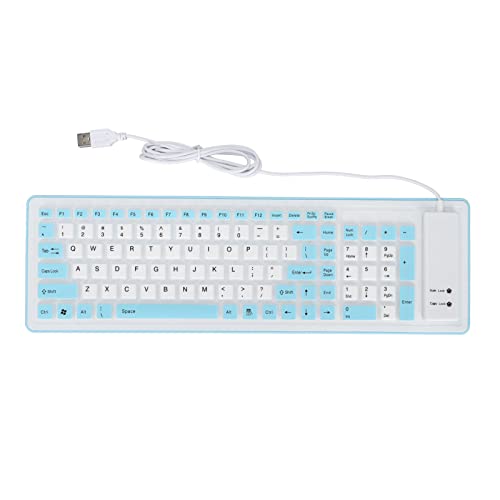ZJchao Mechanische Tastatur, Faltbare Silikon-Tastatur, Schreibmaschinentastatur mit 103 Tasten, USB-Kabel, Silikon, Faltbar, Wasserdicht, Stumm, Verblasst Nicht, Faltbare Tastatur, ZJchao Mechanische Tastatur, Faltbare Silikon-Tastatur, Schreibmaschinentastatur mit 103 Tasten, USB-Kabel, Silikon, Faltbar, Wasserdicht, Stumm, Verblasst Nicht, Faltbare Tastatur, von ZJchao