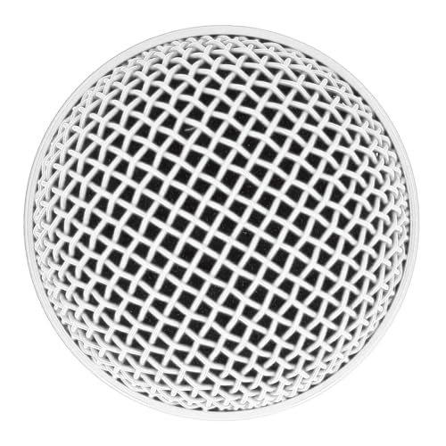 ZJchao Mikrofonzubehör, Mikrofon Ersatznetz Mikrofongrillkopfkopf -Mikrofon -Mikrofonfilter für SM58S SM58LC Beta58 Beta58a SA M30 SV100 UT2 PGX24 SLX4 (WHITE) von ZJchao