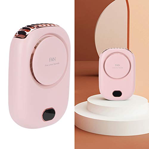 ZJchao Nackenventilator, Mini Electric Lüfter Blattlosen Nackenventilator Hängende Nackenventilator Tragbare USB -Ladung Hals Hängende Bladeless Lüfter für Outdoor -Sportreisen (PINK) von ZJchao