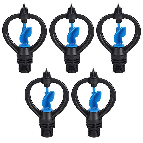 ZJchao Pflanzenwässerungsgeräte, 5pcs G1/2 Männliche Gewinde Garten Rasen Wasser Sprinkler Bewässerung Sprühkopf Tropf Bewässerung Sprinkler System Gartenspray -Kopf für von ZJchao