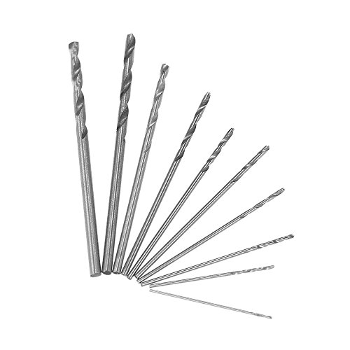 ZJchao Professionelles Mini-Handbohrer-Set, Spiralbohrer, Schnellarbeitsstahl, Stiftschraubstock für Holz, Kunststoff, Bernstein, Schnitzen und Bohren, 10-teilige Bits, 0,5-3,2 Mm ZJchao Professionelles Mini-Handbohrer-Set, Spiralbohrer, Schnellarbeitsstahl, Stiftschraubstock für Holz, Kunststoff, Bernstein, Schnitzen und Bohren, 10-teilige Bits, 0,5-3,2 Mm von ZJchao