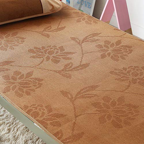 ZJchao Rattan Matten Bettlaken Set Umweltfreundliche Bambusbettwäsche Atmungsaktivem Sommer Cool mit Super Elastisches Festes Band für Matratzenboden Verwendung (90*195 cm) von ZJchao