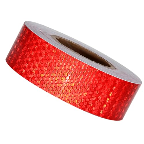 ZJchao Reflektierendes Band, Reflektierendes Band Auto Klebeband Außen wasserdichte Kleber Aufkleber Warnband, Sicherheitsreflektierstreifen, Nächtliche Aufkleber (Rot) von ZJchao