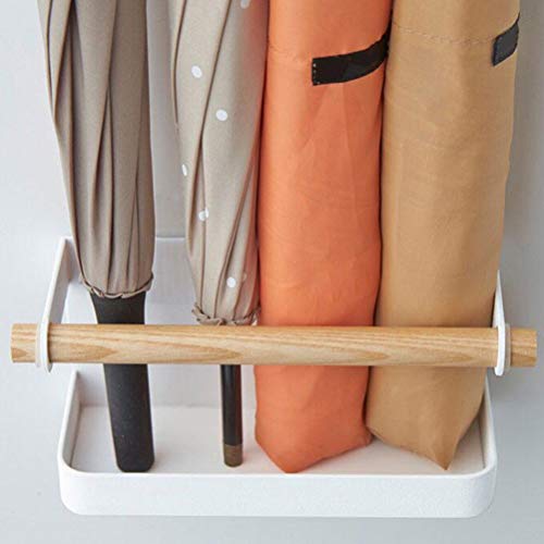 ZJchao Regenschirmhalter für Eingangseingang, Regenschirm Ständer Innen Selbstkleber Regenschirm Rack Magnetpaste Ständer Inneneingang über die Türwand und den Schrank Befestigt (White) von ZJchao
