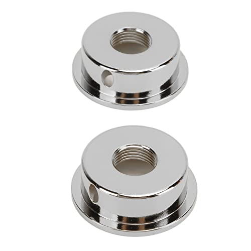 ZJchao Round Guitar Jack Cover, Glossy und Burr Enthält 2PCS -Gitarren -Jack Teller und 4PCS Montagemittelschrauben, die mit Vielen Beliebten Gitarrenbässen Kompatibel Sind (SILVER) von ZJchao