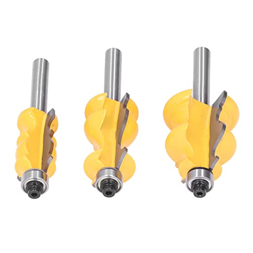ZJchao Roundover Router Bit, Router Bit Set 3PCS Architekturer Frende Cutter Set Holzbearbeitungszubehör 8mm Schaft mit Aufbewahrungsbox Gerade - Zum Schneiden von Materialien ZJchao Roundover Router Bit, Router Bit Set 3PCS Architekturer Frende Cutter Set Holzbearbeitungszubehör 8mm Schaft mit Aufbewahrungsbox Gerade - Zum Schneiden von Materialien von ZJchao