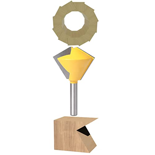 ZJchao Router -Bits, Router -Werkzeug Bit Polygon Vogelmund 8mm Schaftholz Mahlen Cutter mit Hitzebeständiger Beschichtung Zum Schneiden der Polyedrischen Grenzfläche (Acht Seiten) von ZJchao