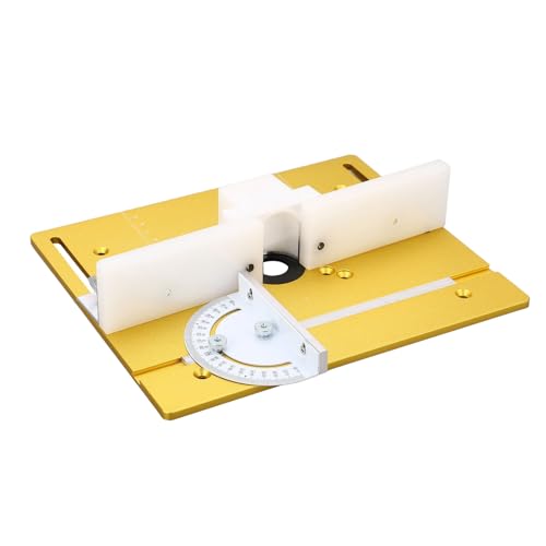 ZJchao Routertisch, Aluminiumlegierung Holzbearbeitung Basisplatte Routertabellen Routerplatte für Routertischsäge (GOLD) von ZJchao