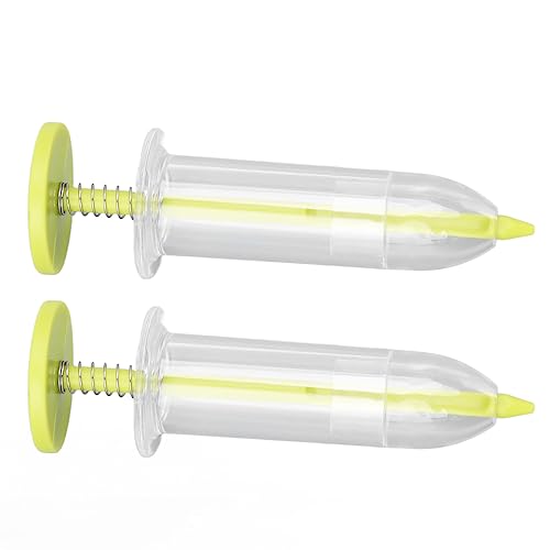 ZJchao Saatgutverteiler, 2pcs 3,9x1.3x1.3in Einstellbare Handheld -Samen -Pflanzgefäß Werkzeuggarten Sämaspielern Flexibel, um Verschiedene Samen Gleichmäßig zu Trennen (Yellow) von ZJchao