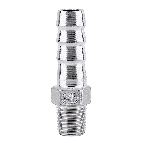 ZJchao Schnellverbindungsschlauchanschläge, 304 Edelstahlschlauchanschluss Gartenschlauch Schnellanschlussschlauchadapter mit Rohren und Schläuchen Zum Anschließen von Luft-, (1/8 ''*10mm) von ZJchao