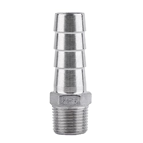 ZJchao Schnellverbindungsschlauchanschläge, 304 Edelstahlschlauchanschluss Gartenschlauch Schnellanschlussschlauchadapter mit Rohren und Schläuchen Zum Anschließen von Luft-, (3/8 ''*15mm) von ZJchao