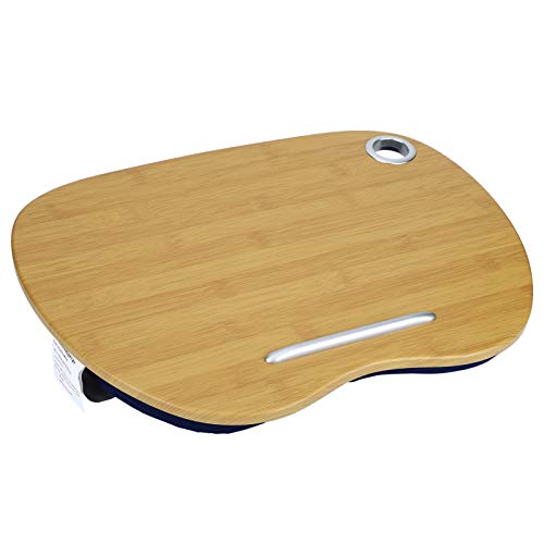 ZJchao Schoßschreibtisch für Laptop mit Kissen, Laptop -Schoßschreibtisch Tragbares Lernschreiber Tisch Schoßschktisch Betttisch Haus Im Freien für Büro oder Schlafsaal, 15.8x11.8in (Blue) von ZJchao