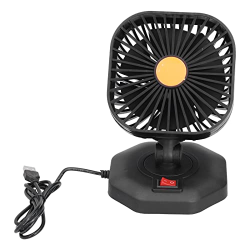 ZJchao Schreibtischventilator, USB -Autoventilator Tragbarer Lüfter für Schlafzimmer mit ABS 360 ° Rotatable Single -Head -Mini -Kühlungslüfter von ZJchao