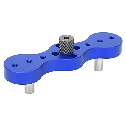 ZJchao Selbstzentrierende Dübel -Jig, Aluminiumlegierung Dübel Bohranleitung Leitfaden Bohranleitung für Gerade Löcher 6/8/10mm Lochöffner Locator Bohrblock für Gerade Löcher Zum Zentrieren (BLUE) von ZJchao