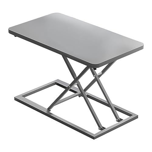 ZJchao Stehschreibtisch, Büroschreibtisch mit 7 Zahnradklapper Laptop -Schreibtisch Erhöhung des Rahmens Mobile Arbeitstisch Ständiger Computer Lifttisch Stand Up Desk für Standtisch Sit Stand Home von ZJchao