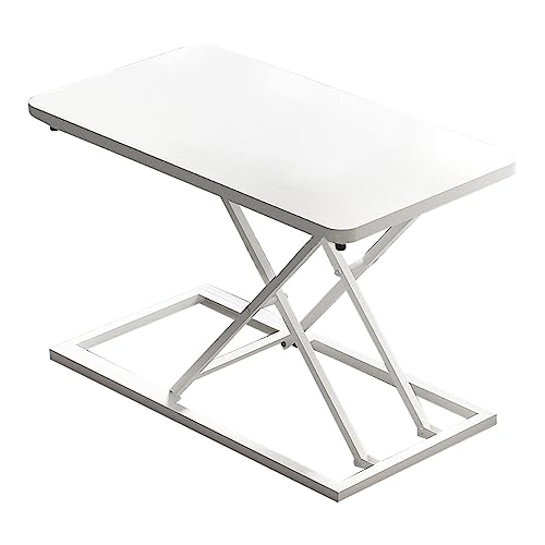 ZJchao Stehschreibtisch, Büroschreibtisch mit 7 Zahnradklapper Laptop -Schreibtisch Erhöhung des Rahmens Mobile Arbeitstisch Ständiger Computer Lifttisch Stand Up Desk für Standtisch Sit Stand Home von ZJchao