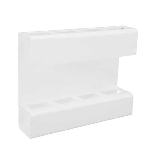 ZJchao Strohhalmhalter Zur Wandmontage, Acryl-Strohhalm-Organizer mit 4 Fächern und Ablauflöchern für die Aufbewahrung in Küchenschranktüren und Tischplatten (WHITE) von ZJchao