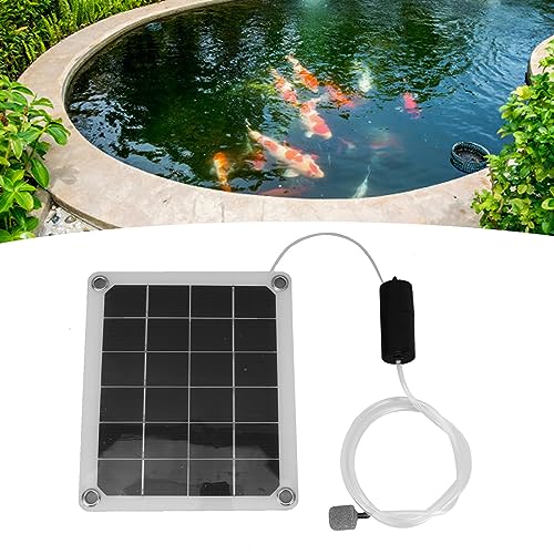 ZJchao Teichluftpumpe, Solar Teichbelaters 20W Verrückter Solar -Aquarium -Luftpumpe Teich Bubbler Vorgeformtem Teich mit Luftblasensteinen für Fischteiche von ZJchao