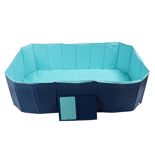 ZJchao Tragbarer, Faltbarer Pool, Zusammenklappbarer Hundepool, Haustierpool, Kinderpool mit Verdicktem, Verschleißfestem PVC-Material für Wasserspiele Im Freien, (2,1 m) von ZJchao