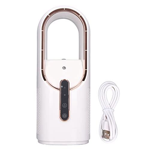 ZJchao Tragbarer Blasprüfloser Lüfter, Kabelloser Luftfeuchtigkeitsventilator, 3 Kühlgeschwindigkeiten Ultra Silence Touch Control Großes Luftversorgung für Home Office Desktop von ZJchao