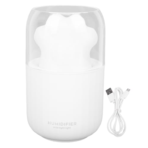 ZJchao Tragbarer Kleiner Luftbefeuchter, USB Personal Mini -Desktop -Luftbefeuchter, Cooler Nebel mit Nachtlicht für Schlafzimmer Büroschreibtisch 300 Ml Weiß von ZJchao