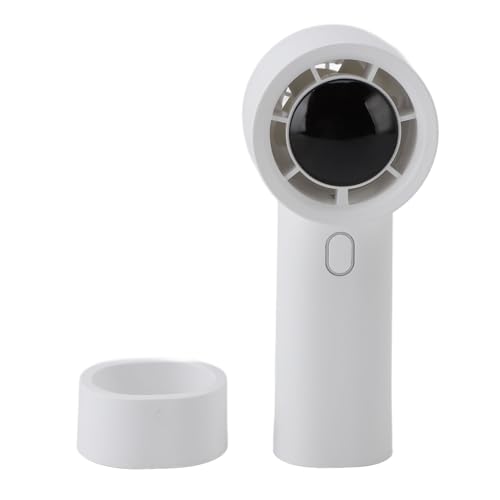 ZJchao Tragbarer Lüfter, USB -Handheld -Lüfter Handheld Persönlicher Mini Stiester Verstellbarer mit Hoher Geschwindigkeit Leistungsfähiges Digital Display für (WHITE) von ZJchao