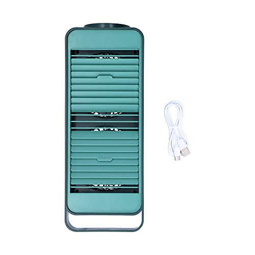 ZJchao Tragbarer Schreibtisch -Lüfter USB -wiederaufladbar 4800 MAh Batterie 3 Geschwindigkeit Einstellbar mit Weitwinkelluftversorgung für Wohnheim Am Heimbüro (GREEN) von ZJchao