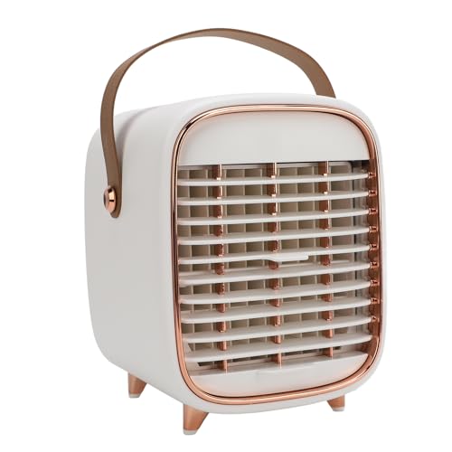 ZJchao Tragbarer Schreibtischkühler Lüfter Mini-Luftkühler mit 3 Geschwindigkeiten 240 Ml Wassertank und Eiswürfel-Fach für Home Office Schlafzimmer USB-betriebenes Retro-Design ZJchao Tragbarer Schreibtischkühler Lüfter Mini-Luftkühler mit 3 Geschwindigkeiten 240 Ml Wassertank und Eiswürfel-Fach für Home Office Schlafzimmer USB-betriebenes Retro-Design von ZJchao