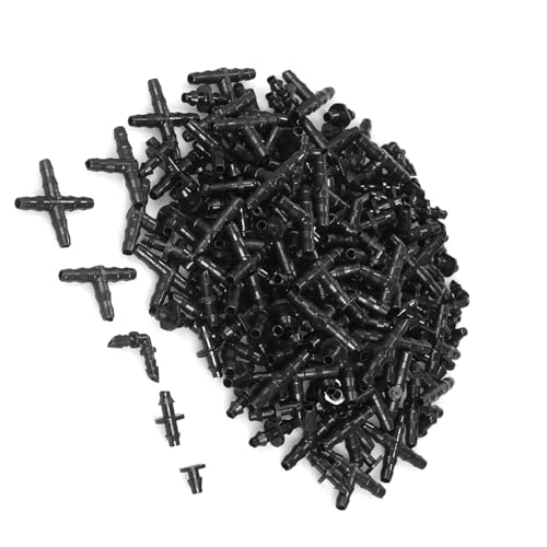 ZJchao Tropfbewässerungsteile, Rainbird Tropfbewässerungsteile 200-teiliges / 250-teiliges Kit 1/4 Tropfbewässerungsarmaturen mit Wasserbeständigkeit für Bauernhof-, Rasen- und ZJchao Tropfbewässerungsteile, Rainbird Tropfbewässerungsteile 200-teiliges / 250-teiliges Kit 1/4 Tropfbewässerungsarmaturen mit Wasserbeständigkeit für Bauernhof-, Rasen- und von ZJchao