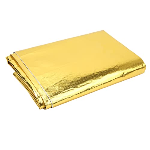 ZJchao Wärmeklebeband, Reflektierende Isolierrolle Selbstklebend Reflektierend 39 * 47 Zoll Wärme Zum Wickeln von Drähten Kraftstoffleitungen (GOLD) von ZJchao