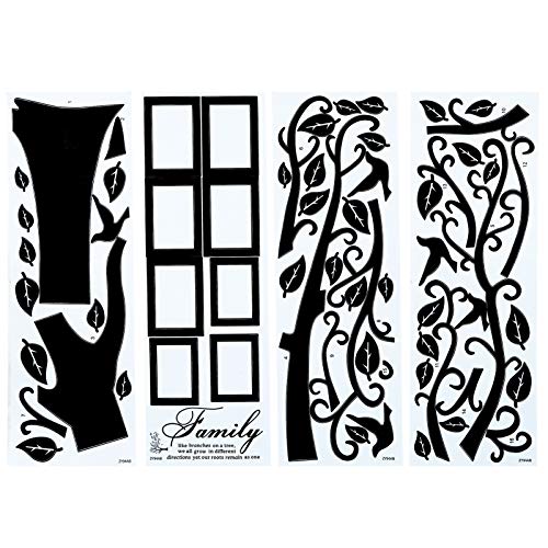 ZJchao Wanddekoration, 4 Stcs Wandaufkleber, DIY Family Photo Frame Tree Tree Wandaufkleber Wohnzimmer Wohnzimmer Schlafzimmer Home Dekoration Wandtattoos Schale und Stick Wandkunst von ZJchao