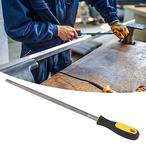 ZJchao Wood Raspe, 12 -Zoll -Rundmühle Stahldatei -Rasp -Datei Handle -Holz -Raspel mit Griffschärfen -Form -Tool für Metallprojekte (12-Zoll-fein gezahnte runde Datei mit Griff) von ZJchao