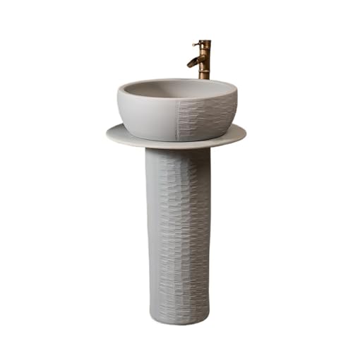 Badezimmer Home Badezimmer Standwaschbecken Standwaschbecken aus Keramik mit Wasserhahn und Ablaufgarnitur Einfache Montage Badezimmer Home Badezimmer Standwaschbecken Standwaschbecken aus Keramik mit Wasserhahn und Ablaufgarnitur Einfache Montage von ZKALQECNF
