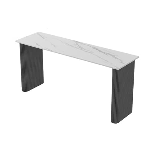 Küchentisch Home Rock Slab Bartisch mit Metallbeinen Kommerzieller Balkon Langer schmaler Thekenhöhentisch Cocktailtisch(Multi-Colored) von ZKALQECNF