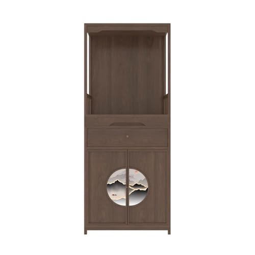 ZKALQECNF Chinesischer Stil Brennerschrank for Reichtumsopfer im chinesischen Stil for das Wohnzimmer mit Doppeltür-Buddha-Schreinschrank Schön(Bruin) von ZKALQECNF