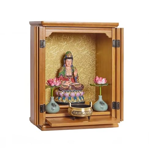 ZKALQECNF Chinesischer Stil Indoor Desktop Weihrauch Tribute Display Stand, mit Klapptür Buddha Nischentisch Schön ZKALQECNF Chinesischer Stil Indoor Desktop Weihrauch Tribute Display Stand, mit Klapptür Buddha Nischentisch Schön von ZKALQECNF