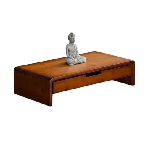 ZKALQECNF Chinesischer Stil Kleiner Buddha-Altar-Ausstellungssockel for den Schreibtisch, mit Schublade, Bambus-Räucherstäbchen-Tributtisch Schön von ZKALQECNF