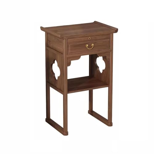 ZKALQECNF Chinesischer Stil Modern Home Kleiner Altar-Buddha-Tisch, Schwarznuss mit Schublade, Weihrauch-Tributtisch Schön(Klein) von ZKALQECNF