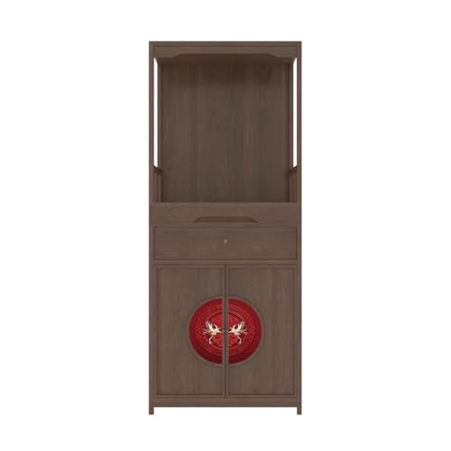 ZKALQECNF Chinesischer Stil Shentai-Opferschrank mit Doppeltür for Zuhause, chinesischer Zen-Holz-Opfertisch Schön(Bruin) von ZKALQECNF