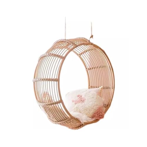 ZKALQECNF Korbstuhl Balkon Im Freien Hängenden Korb Rattan Stuhl Schaukelstuhl Haushalt Hängenden Schaukel Hängematte Innen Hängenden Stuhl Rattansessel von ZKALQECNF