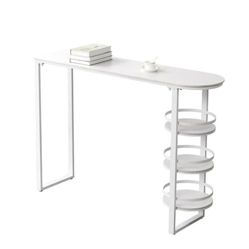 ZKALQECNF Küchentisch Haushalts-Stehtisch aus Steinplatte mit Metallrahmen, Wohnzimmer-Trennwand, Stehtisch for Enge Räume Cocktailtisch(100 * 45 * 105cm) von ZKALQECNF