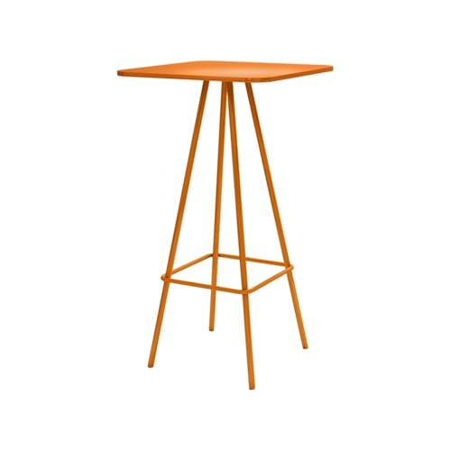 ZKALQECNF Küchentisch Quadratischer Stehtisch, Mehrfarbig, for drinnen und draußen, Wohnmobil, Terrasse, Catering, Partys, gewerbliche Veranstaltungen Cocktailtisch(Orange) von ZKALQECNF